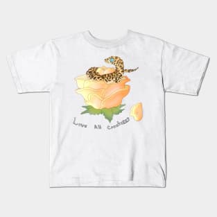 Love all creatures gecko edition Kids T-Shirt